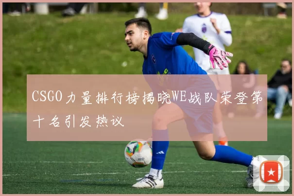 CSGO力量排行榜揭晓WE战队荣登第十名引发热议